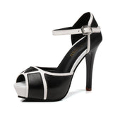 Hollow Buckle Women's Shoes European  High Heels