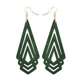 Natural Wooden Earrings Geometrica Hollow Triangle
