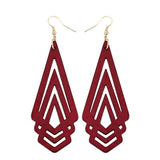 Natural Wooden Earrings Geometrica Hollow Triangle