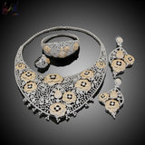 Africa  American Style Dubai Gold Color Crystal Jewelry Sets