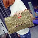 Hot Hand  Women Fashion Sequins Envelope Bag