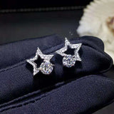 Shiny! Moissanit Diamond stud