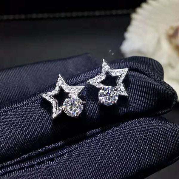 Shiny! Moissanit Diamond stud