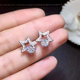 Shiny! Moissanit Diamond stud