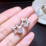 Shiny! Moissanit Diamond stud