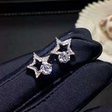 Shiny! Moissanit Diamond stud