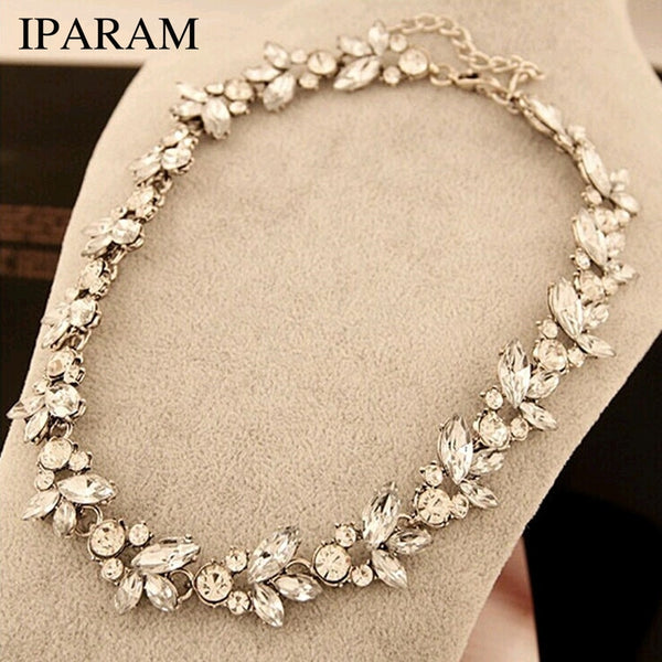 Luxury Crystal Flower Choker