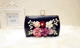 purse with chain flower banquet bags