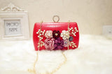 purse with chain flower banquet bags