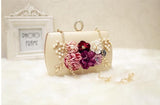 purse with chain flower banquet bags