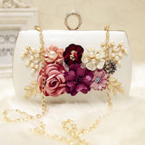 purse with chain flower banquet bags