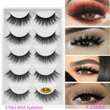 3D 5 Pairs Mink Eyelashes