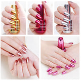 Durable Flow of Gold Non-peelable Metal Nail Art Quick Drying Nails Gel Polish