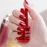 Durable Flow of Gold Non-peelable Metal Nail Art Quick Drying Nails Gel Polish