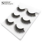 New 3 pairs natural false eyelashes