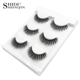 New 3 pairs natural false eyelashes