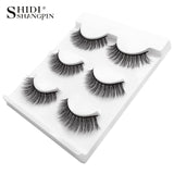 New 3 pairs natural false eyelashes