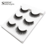 New 3 pairs natural false eyelashes