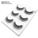 New 3 pairs natural false eyelashes