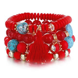 3-4pcs Stone Beads Wrap Bracelets