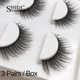 New 3 pairs natural false eyelashes