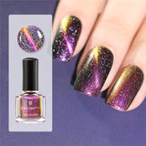BORN PRETTY 3D Magnetic Glitter Nail Polish 6ml Holographic Chameleon Cat Eye Nail Varnish Nail Lacquer Black Base Needed