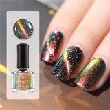 BORN PRETTY 3D Magnetic Glitter Nail Polish 6ml Holographic Chameleon Cat Eye Nail Varnish Nail Lacquer Black Base Needed