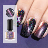 BORN PRETTY 3D Magnetic Glitter Nail Polish 6ml Holographic Chameleon Cat Eye Nail Varnish Nail Lacquer Black Base Needed