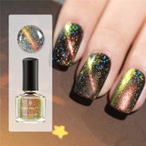 BORN PRETTY 3D Magnetic Glitter Nail Polish 6ml Holographic Chameleon Cat Eye Nail Varnish Nail Lacquer Black Base Needed
