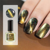 BORN PRETTY 3D Magnetic Glitter Nail Polish 6ml Holographic Chameleon Cat Eye Nail Varnish Nail Lacquer Black Base Needed