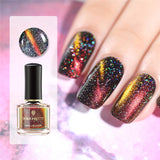 BORN PRETTY 3D Magnetic Glitter Nail Polish 6ml Holographic Chameleon Cat Eye Nail Varnish Nail Lacquer Black Base Needed