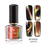 BORN PRETTY 3D Magnetic Glitter Nail Polish 6ml Holographic Chameleon Cat Eye Nail Varnish Nail Lacquer Black Base Needed
