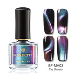 BORN PRETTY 3D Magnetic Glitter Nail Polish 6ml Holographic Chameleon Cat Eye Nail Varnish Nail Lacquer Black Base Needed