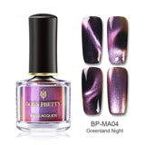 BORN PRETTY 3D Magnetic Glitter Nail Polish 6ml Holographic Chameleon Cat Eye Nail Varnish Nail Lacquer Black Base Needed