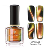 BORN PRETTY 3D Magnetic Glitter Nail Polish 6ml Holographic Chameleon Cat Eye Nail Varnish Nail Lacquer Black Base Needed