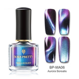 BORN PRETTY 3D Magnetic Glitter Nail Polish 6ml Holographic Chameleon Cat Eye Nail Varnish Nail Lacquer Black Base Needed