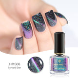 BORN PRETTY 3D Magnetic Glitter Nail Polish 6ml Holographic Chameleon Cat Eye Nail Varnish Nail Lacquer Black Base Needed