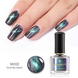 BORN PRETTY 3D Magnetic Glitter Nail Polish 6ml Holographic Chameleon Cat Eye Nail Varnish Nail Lacquer Black Base Needed
