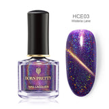 BORN PRETTY 3D Magnetic Glitter Nail Polish 6ml Holographic Chameleon Cat Eye Nail Varnish Nail Lacquer Black Base Needed
