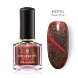 BORN PRETTY 3D Magnetic Glitter Nail Polish 6ml Holographic Chameleon Cat Eye Nail Varnish Nail Lacquer Black Base Needed