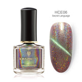 BORN PRETTY 3D Magnetic Glitter Nail Polish 6ml Holographic Chameleon Cat Eye Nail Varnish Nail Lacquer Black Base Needed
