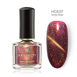 BORN PRETTY 3D Magnetic Glitter Nail Polish 6ml Holographic Chameleon Cat Eye Nail Varnish Nail Lacquer Black Base Needed
