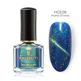 BORN PRETTY 3D Magnetic Glitter Nail Polish 6ml Holographic Chameleon Cat Eye Nail Varnish Nail Lacquer Black Base Needed