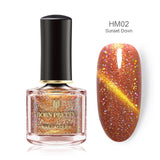 BORN PRETTY 3D Magnetic Glitter Nail Polish 6ml Holographic Chameleon Cat Eye Nail Varnish Nail Lacquer Black Base Needed
