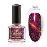 BORN PRETTY 3D Magnetic Glitter Nail Polish 6ml Holographic Chameleon Cat Eye Nail Varnish Nail Lacquer Black Base Needed