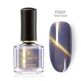 BORN PRETTY 3D Magnetic Glitter Nail Polish 6ml Holographic Chameleon Cat Eye Nail Varnish Nail Lacquer Black Base Needed