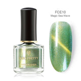 BORN PRETTY 3D Magnetic Glitter Nail Polish 6ml Holographic Chameleon Cat Eye Nail Varnish Nail Lacquer Black Base Needed