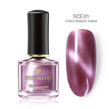 BORN PRETTY 3D Magnetic Glitter Nail Polish 6ml Holographic Chameleon Cat Eye Nail Varnish Nail Lacquer Black Base Needed