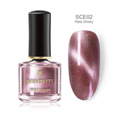 BORN PRETTY 3D Magnetic Glitter Nail Polish 6ml Holographic Chameleon Cat Eye Nail Varnish Nail Lacquer Black Base Needed