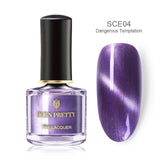 BORN PRETTY 3D Magnetic Glitter Nail Polish 6ml Holographic Chameleon Cat Eye Nail Varnish Nail Lacquer Black Base Needed